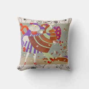 AUTUMN LEAVES IN THE WIND /BEAUTY Geometric Swirls Cushion