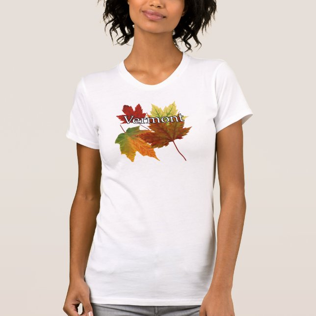 AUTUMN LEAVES IN VERMONT T-Shirt (Front)