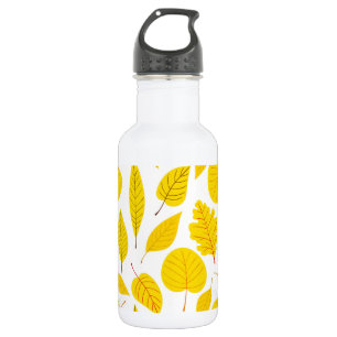 Autumn leaves in yellow 532 ml water bottle