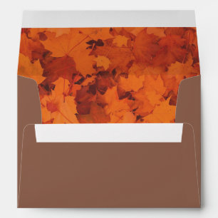 Autumn Leaves Interior Nut Brown Envelope