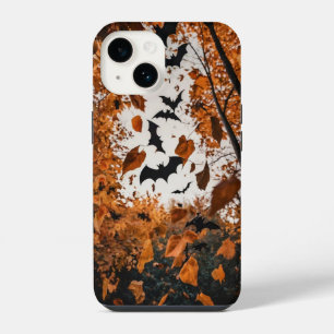Autumn Leaves into Bats Halloween iPhone 14 Case