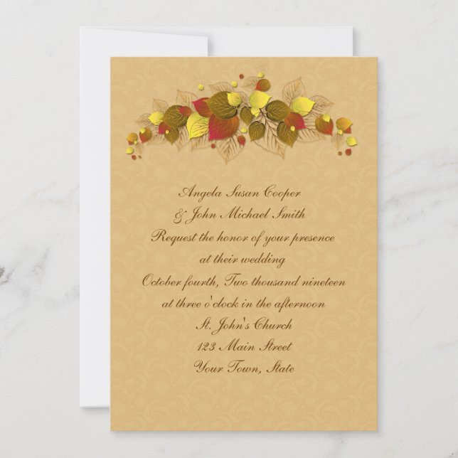 Autumn Leaves Invitation (Front)