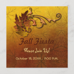 Autumn Leaves Invitation