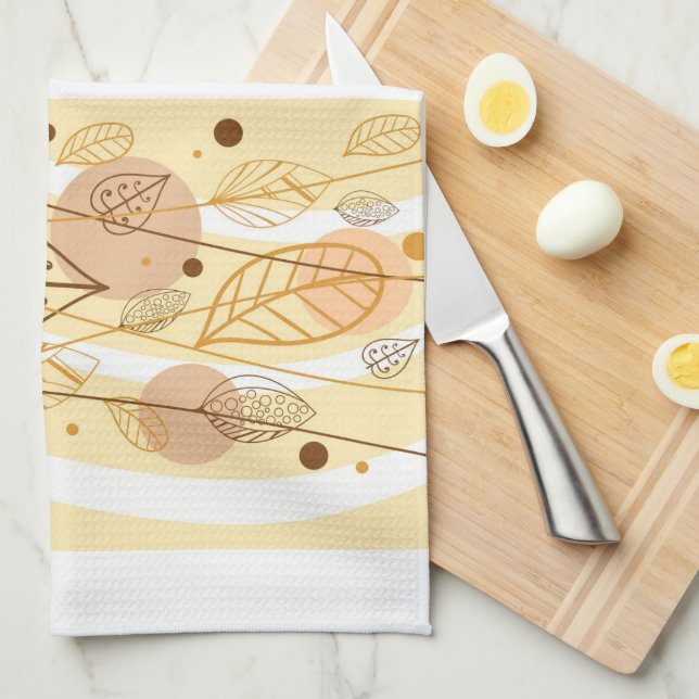 Autumn Leaves Kitchen Towel (Quarter Fold)