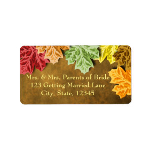 Autumn Leaves Label