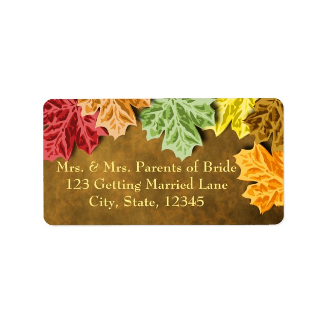 Autumn Leaves Label (Front)