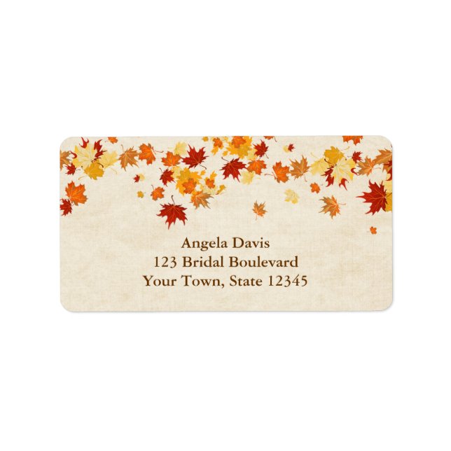 Autumn Leaves Label (Front)