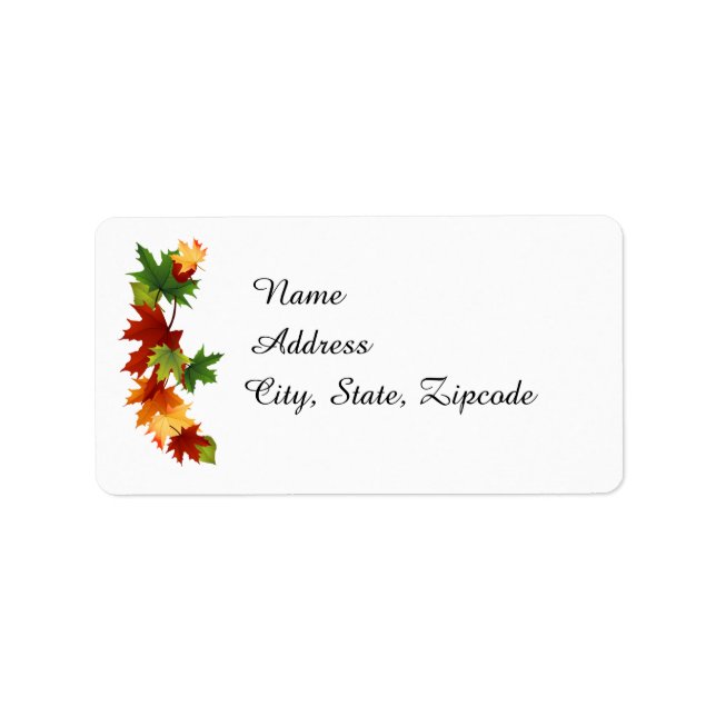 Autumn Leaves Label (Front)