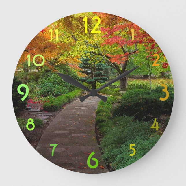 Autumn Leaves Large Clock (Front)