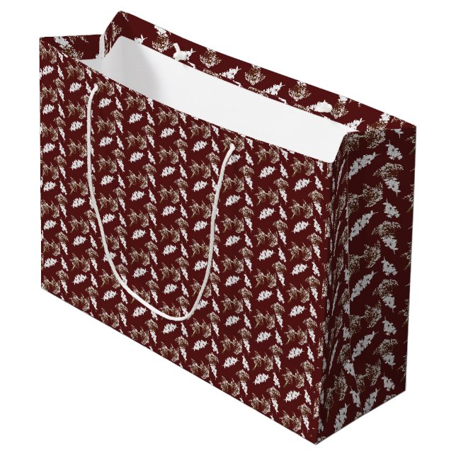 Autumn Leaves Large Gift Bag (Front Angled)