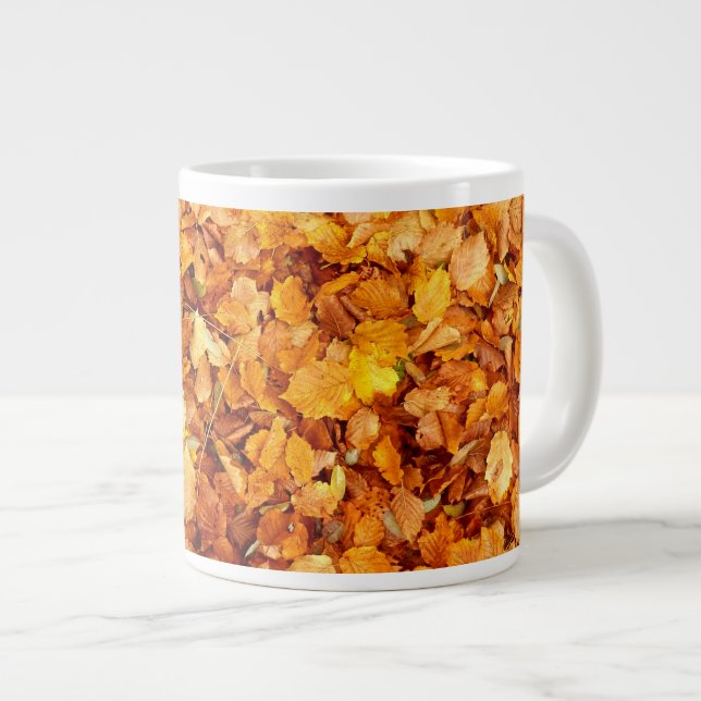 Autumn Leaves Large Mug (Front Right)