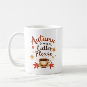 Autumn Leaves & Lattes Please - Watercolor Cosy Coffee Mug