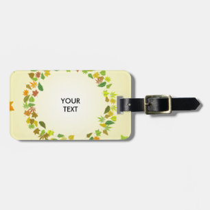 Autumn leaves luggage tag