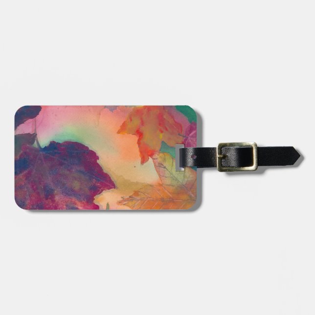 Autumn Leaves Luggage Tag (Front Horizontal)