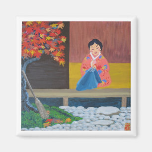 Autumn leaves magnet