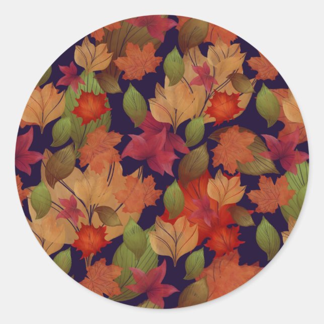 Autumn leaves, maple leaf sticker (Front)