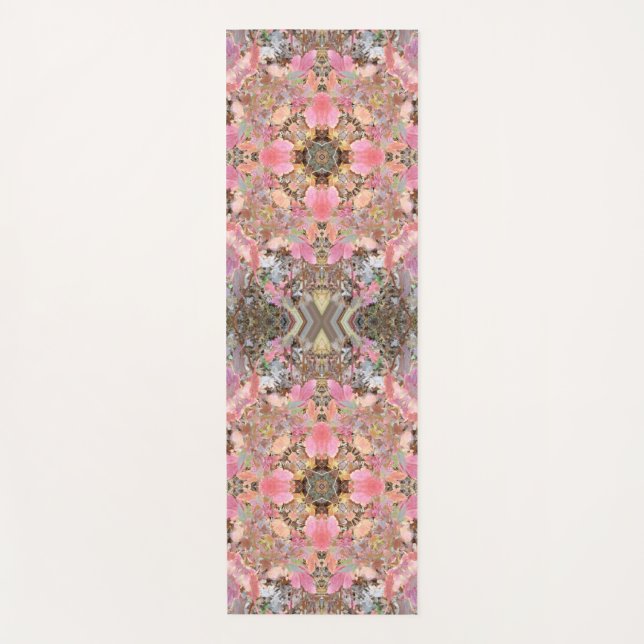 Autumn Leaves Meditative Mandala Art Yoga Mat (Front)
