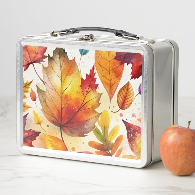 Autumn Leaves Metal Lunch Box (In Situ)