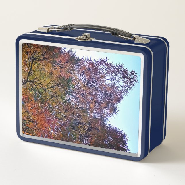 Autumn leaves metal lunch box (Front)