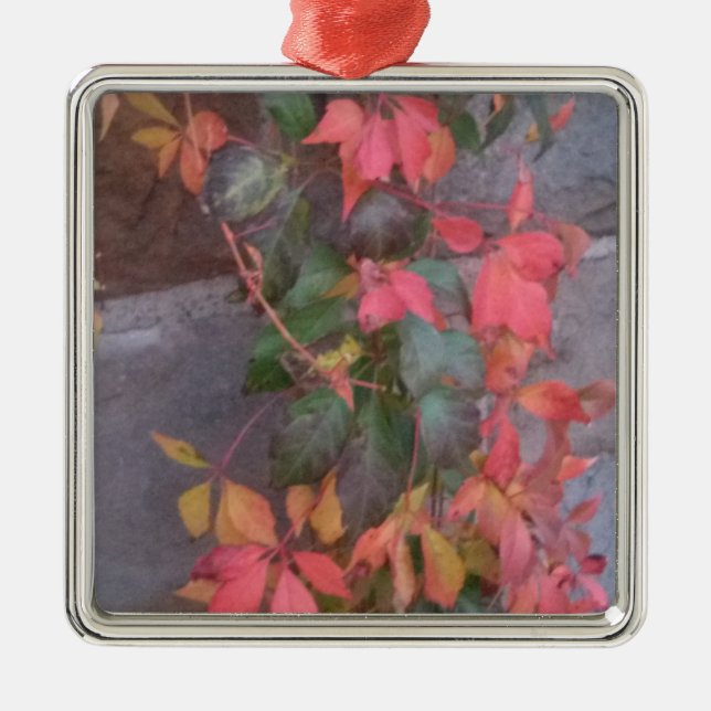 Autumn Leaves Metal Tree Decoration (Front)