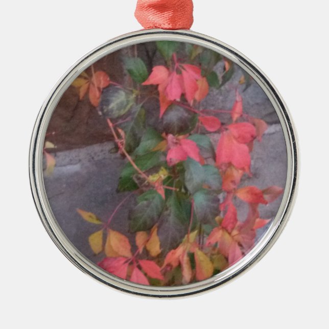 Autumn Leaves Metal Tree Decoration (Front)