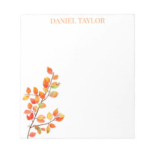Autumn Leaves Minimal Notepad