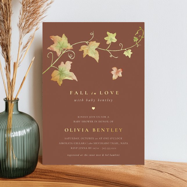 Autumn Leaves Modern Fall Baby Shower (Creator Uploaded)