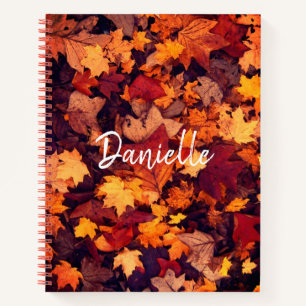 Autumn Leaves Monogram Notebook