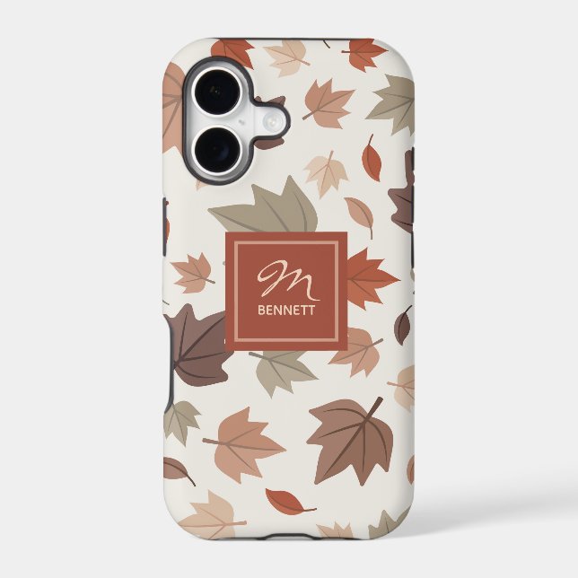 Autumn Leaves Monogram Personalised (Back)