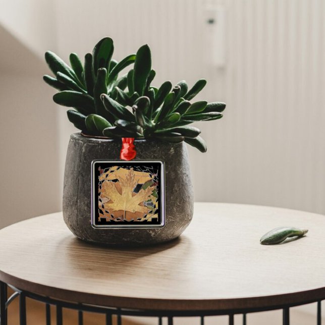 Autumn Leaves Mosaic Frame Metal Tree Decoration (Creator Uploaded)