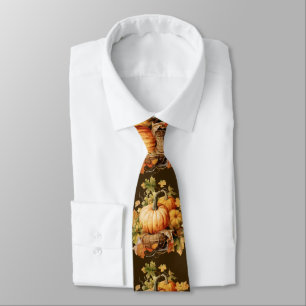 Autumn Leaves Neck Tie – Watercolor Fall Fashion 