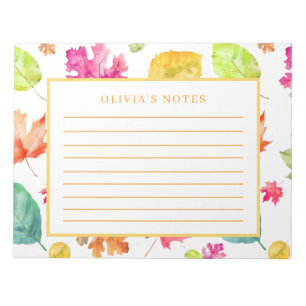 Autumn Leaves Notepad
