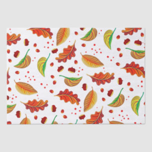 Autumn Leaves Nuts Chestnuts Fall Orange Decoupage Tissue Paper