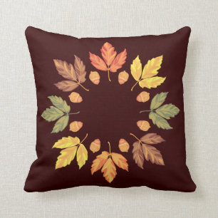 Autumn Leaves & Nuts Cushion