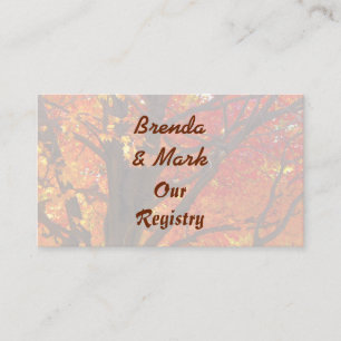 Autumn Leaves of Orange & Yellow Registry Card