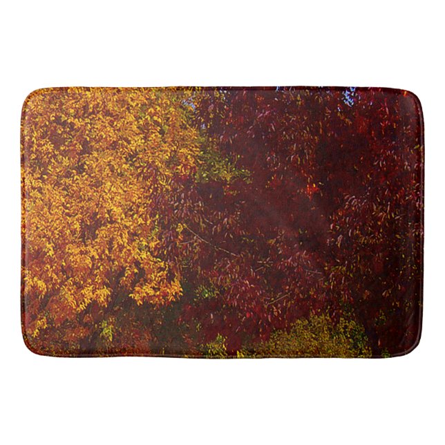 Autumn Leaves of Yellow and Purple, ZSSPG Bath Mat (Front)