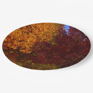 Autumn Leaves of Yellow and Purple, ZSSPG Paper Plate