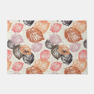 Autumn leaves on beige. doormat