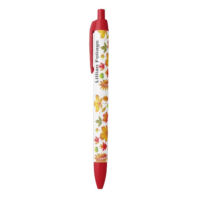Autumn Leaves on Writing Pen (Top (Vertical))