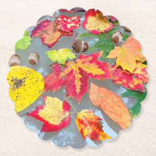 Autumn Leaves Paper Coasters