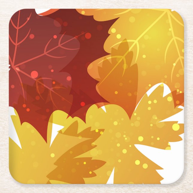 Autumn Leaves Paper Coasters (Front)