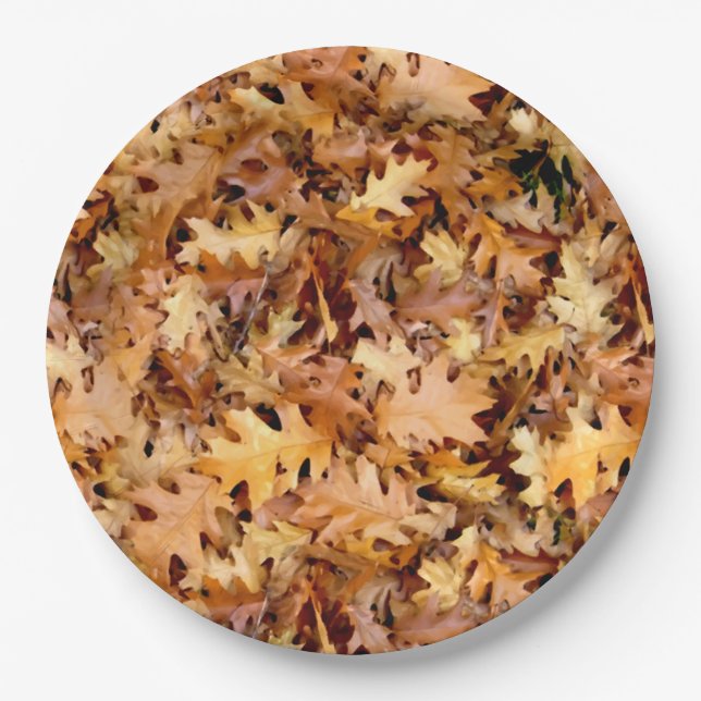 AUTUMN LEAVES PAPER PLATE (Front)