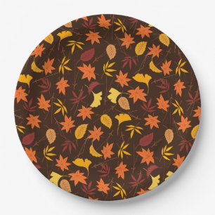 Autumn Leaves Paper Plate