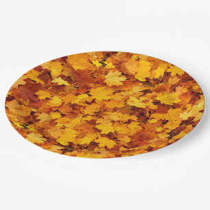 Autumn Leaves Paper Plate