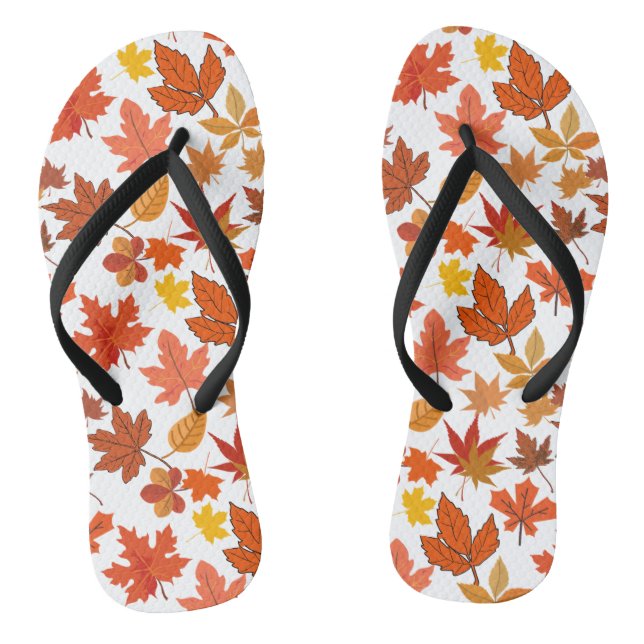Autumn Leaves Pattern 01x4b No BG Jandals (Footbed)