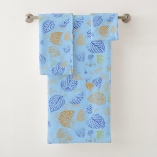 Autumn, Leaves Pattern 3 Bath Towel Set