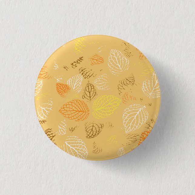 Autumn, Leaves Pattern 4 3 Cm Round Badge (Front)