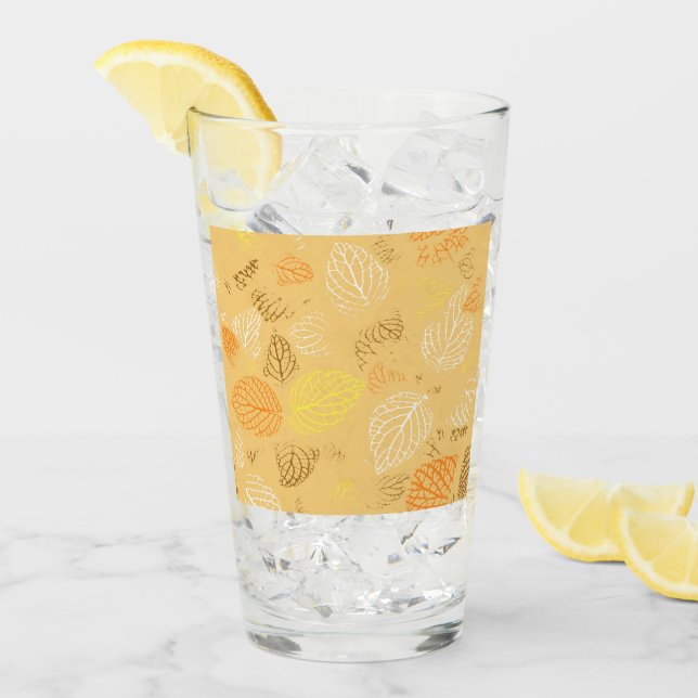 Autumn, Leaves Pattern 4 Glass (Front Ice)