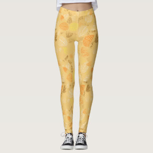 Autumn, Leaves Pattern 4 Leggings