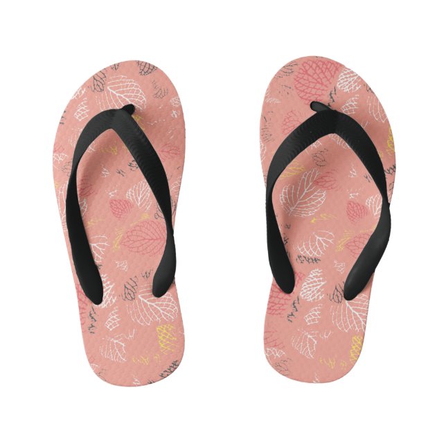 Autumn Leaves Pattern 5 Kid's Jandals (Footbed)